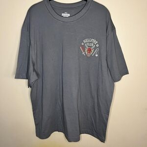 Stranger Things Hellfire Club Large Embroidered Tshirt